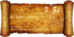 Kilger Zsolt névjegykártya